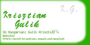 krisztian gulik business card